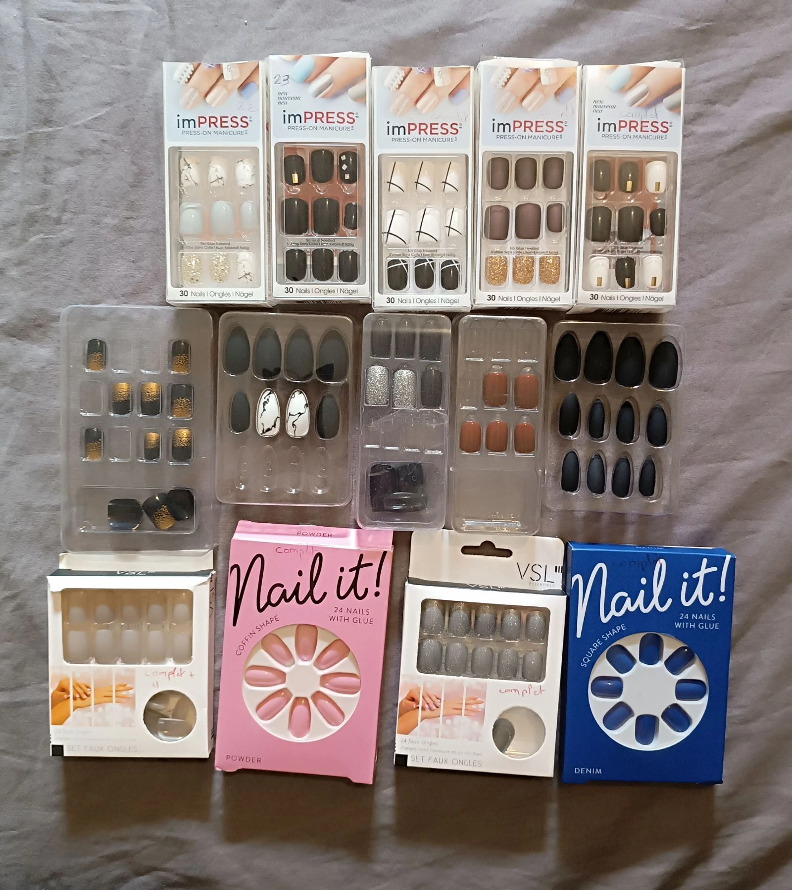 Lot de faux ongles 